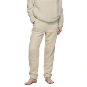 NWT SKIMS Cozy Knit Sherpa Fleece Jogger, Bone (L)